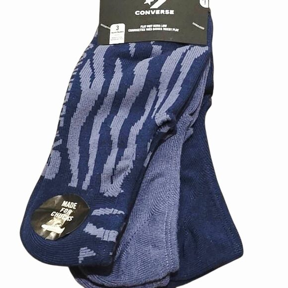 Converse Flat Knit Ultra Low 3PK Socks - Picture 1 of 7